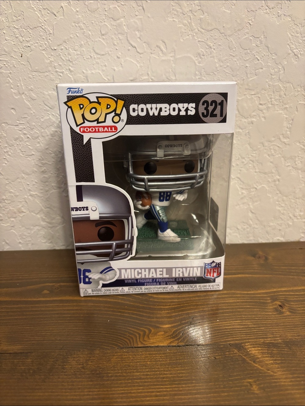 Funko Pop! Michael Irvin - White & Blue Cowboys Uniform